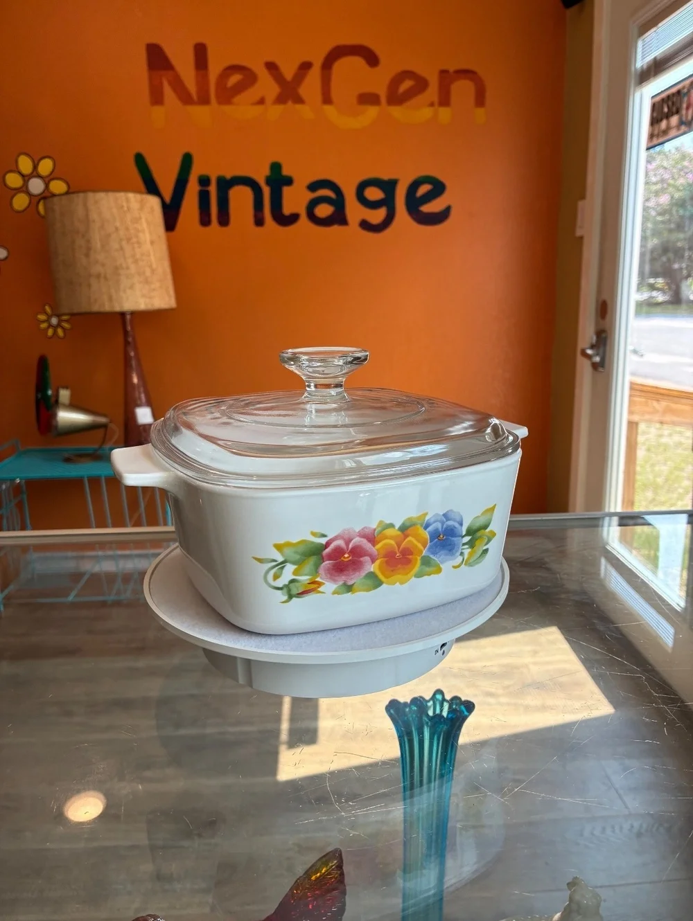 Corning Ware Summer Blush 1.5 Liter Casserole Dish with Lid Vintage